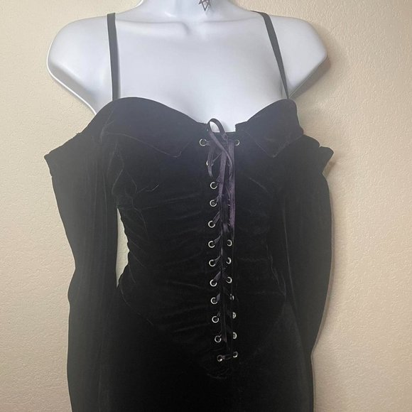 subterranea black and purple goth gown - Picture 6 of 10